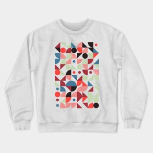 Colourful Geometric Animated Pattern Crewneck Sweatshirt